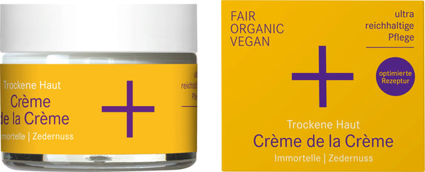i+m Crème de la Crème Elicriso 30ml, crema viso idratante e antietà biologica con acido ialuronico e protezione luce blu per pelle secca e sensibile