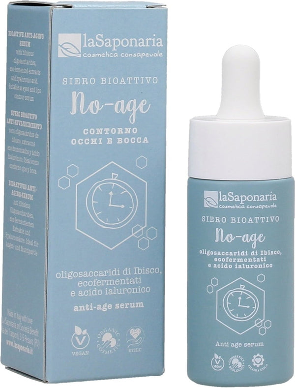 Siero viso bioattivo anti-età La Saponaria da 15ml per una pelle rigenerata e luminosa, ideale per la bellezza consapevole e autentica di VeroBelloBio.