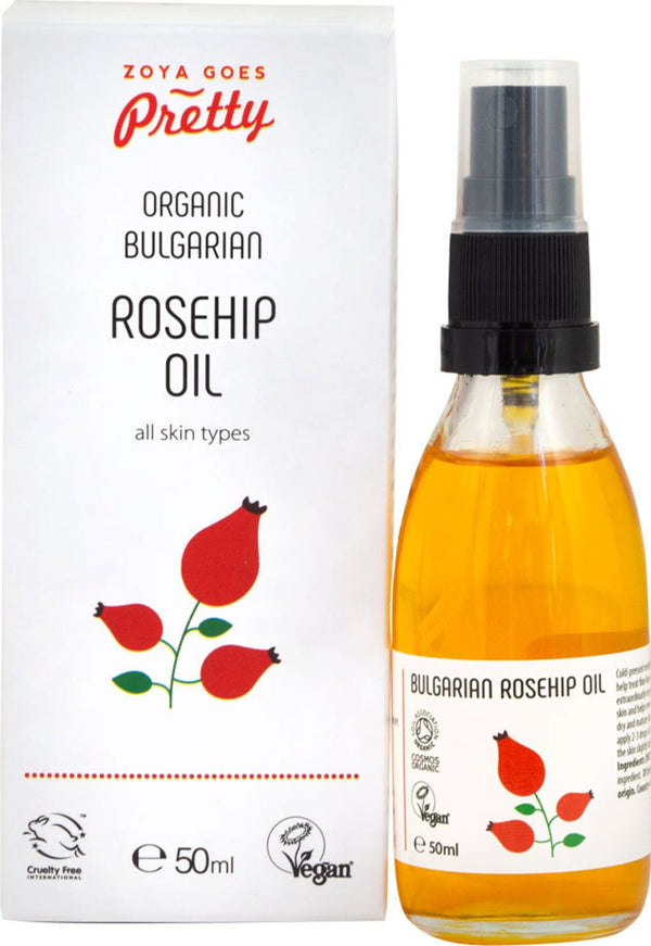 Zoya goes Pretty Olio di Rosa Canina Bulgara 50 ml per skincare naturale e antiossidante su VeroBelloBio