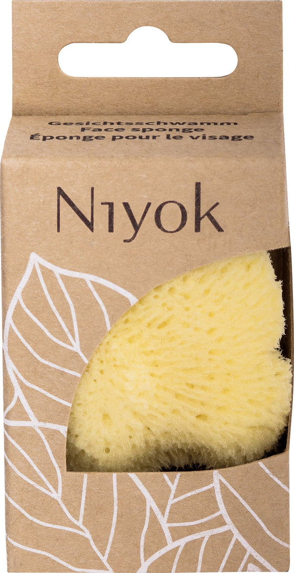 Spugna viso naturale Niyok per pulizia delicata e pelle morbida. Adatta a tutti i tipi di pelle.