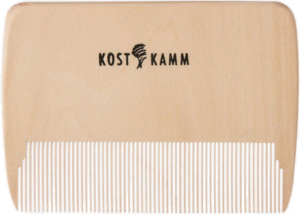 Pettine a denti extra fini in legno naturale Kostkamm, ideale per neonati e capelli delicati