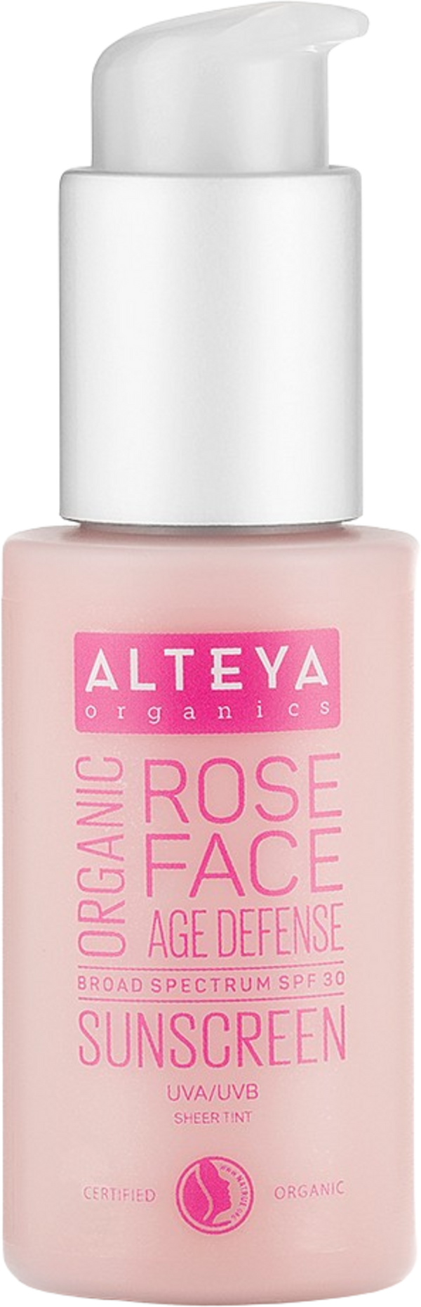 Crema Solare Viso Bio Rose SPF 30 Alteya Organics per protezione naturale e pelle luminosa senza filtri