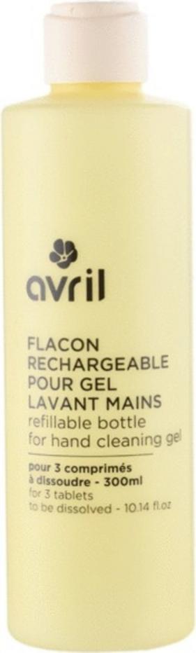 Flacone ricaricabile Avril per gel detergente mani in HDPE, 350ml - Sostenibile e riutilizzabile per bellezza consapevole.