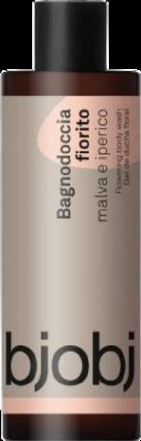Bagnodoccia Fiorito Malva e Iperico Bjobj, detergente corpo bio per pelle morbida e profumata su VeroBelloBio