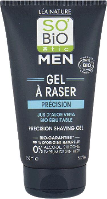 Gel da barba biologico LÉA NATURE SO BiO étic per uomo con aloe vera per una rasatura precisa e delicata. Prodotto per una bellezza consapevole e reale.