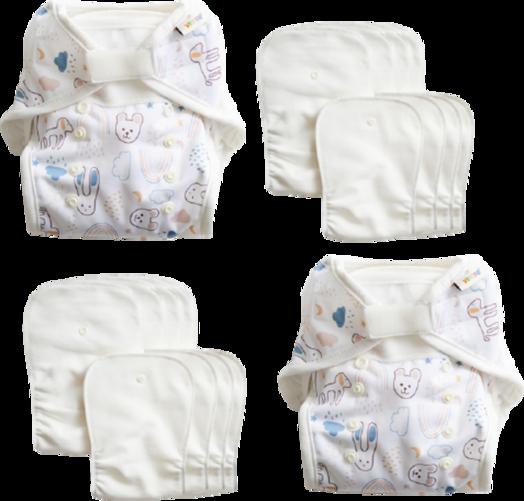 Set di Pannolini Lavabili Vimse in cotone biologico per una bellezza consapevole e sostenibile