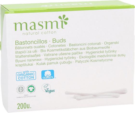 Bastoncini in Cotone Biologico masmi, 200 pz. per una bellezza consapevole e naturale