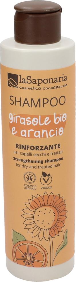 Shampoo BIO Girasole & Arancio Dolce La Saponaria per capelli secchi e spenti, prodotto da La Saponaria, biologico e vegano per una bellezza consapevole