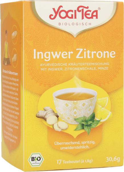 Yogi Tea Tisana Bio Zenzero & Limone - Tisana biologica rinfrescante per il benessere e l'autostima di VeroBelloBio