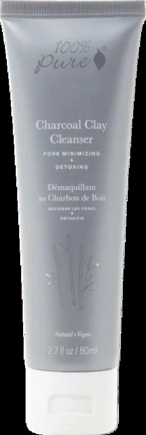 Detergente viso 100% Pure Charcoal Clay Cleanser con carbone e argilla per tutti i tipi di pelle, purificante e illuminante