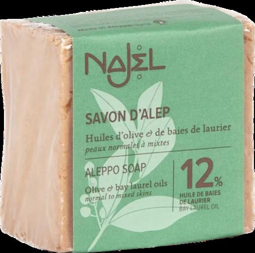 Najel Sapone di Aleppo 12% Alloro per pelle normale e mista, nutriente e idratante. Bellezza naturale e consapevole.