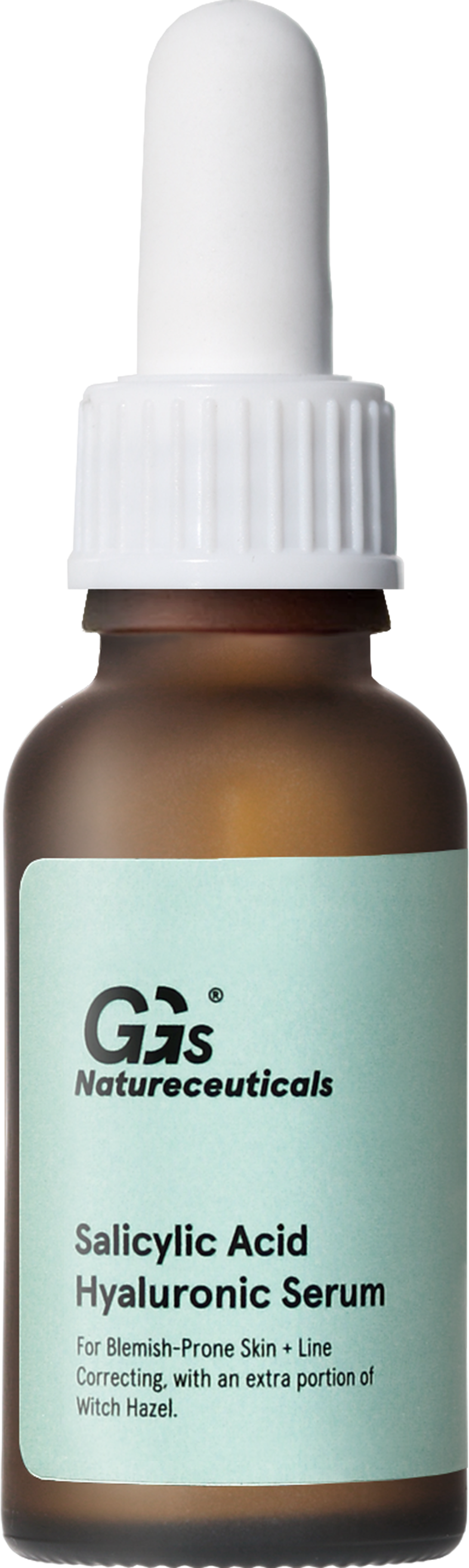 Siero viso purificante e idratante GG's True Organics con acido salicilico e ialuronico per pelle impura e mista.
