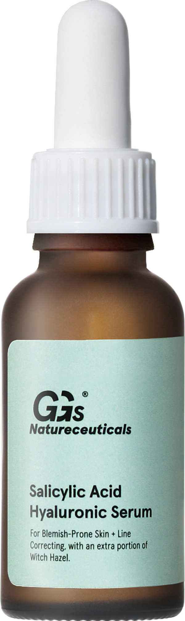 Siero viso purificante e idratante GG's True Organics con acido salicilico e ialuronico per pelle impura e mista.