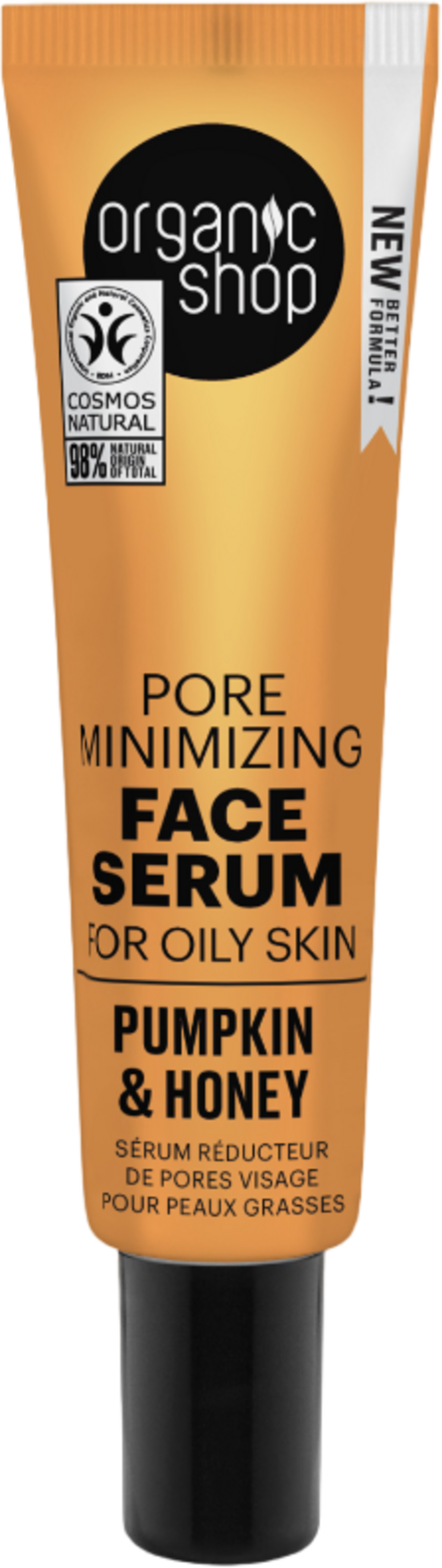 Siero viso minimizzante pori con zucca e miele Organic Shop per pelle grassa e idratata