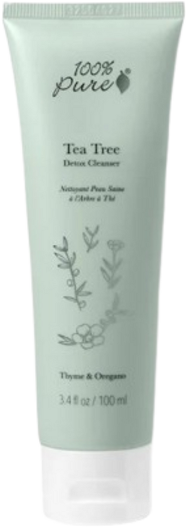 Detergente viso purificante 100% Pure Clear Complexion Tea Tree per pelle grassa e impura, 100 ml