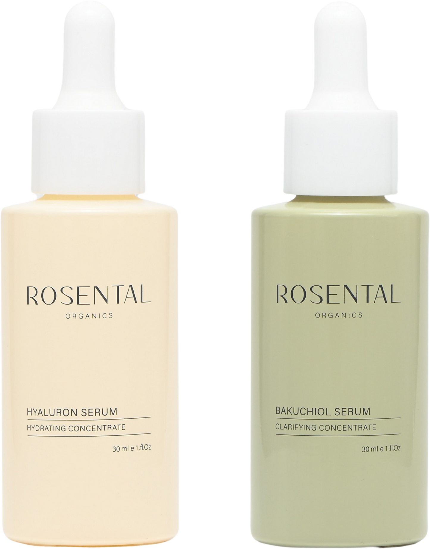 Set siero giorno e notte Rosental Organics con Bakuchiol e Acido Ialuronico per una pelle idratata e radiosa