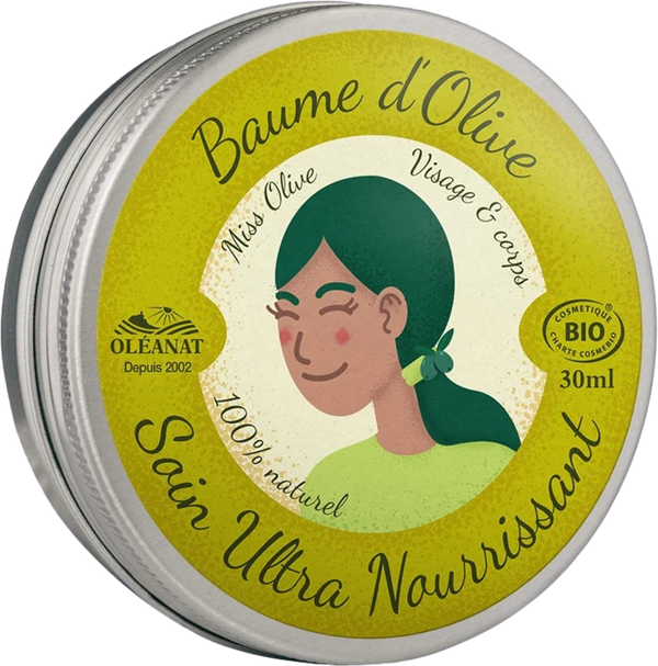 Oléanat Burro Corpo con Olio d'Oliva 30 ml per pelle idratata e levigata, un prodotto skincare bio e senza plastica, sicuro in gravidanza e unisex.