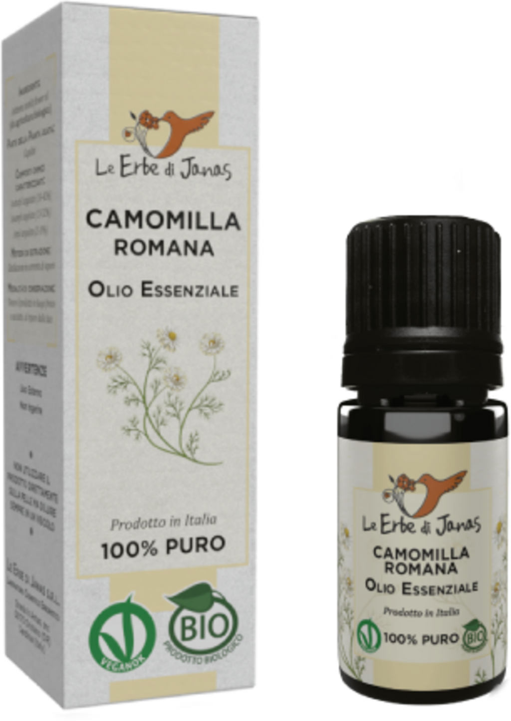 Pure Organic Roman Chamomile Essential Oil - Le Erbe di Janas 5ml | VeroBelloBio