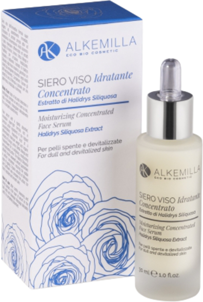 Siero viso concentrato illuminante Alkemilla Eco Bio Cosmetic per pelle spenta e matura, 30ml