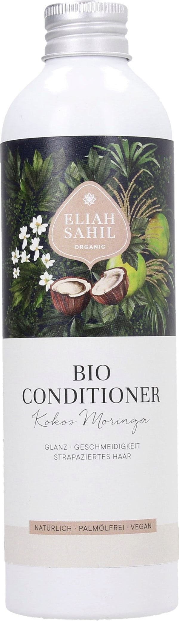 Balsamo biologico Eliah Sahil cocco moringa per capelli idratati e facili da pettinare