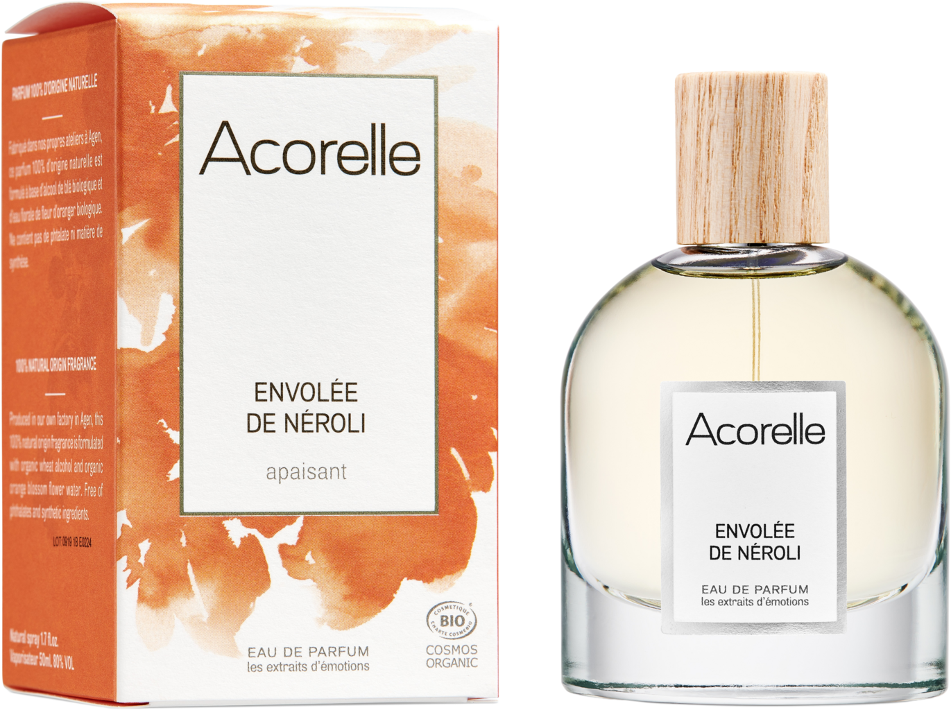 Profumo biologico Acorelle Envolée de Neroli, fragranza floreale e agrumata per un benessere naturale e autentico