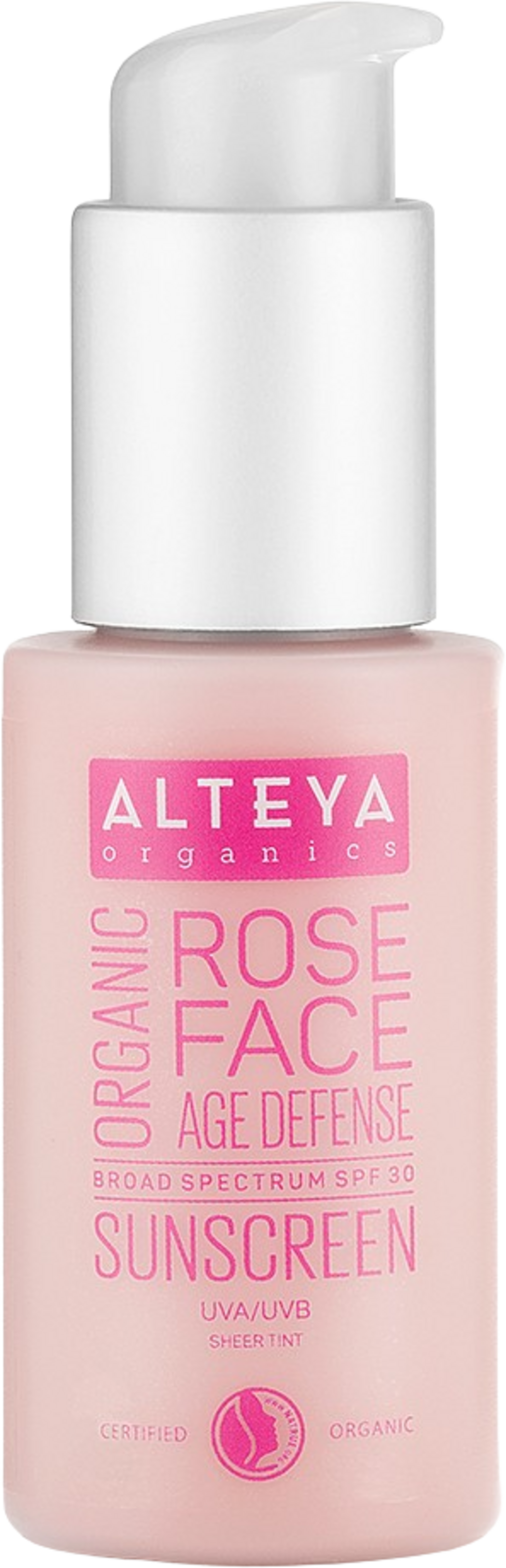 Crema Solare Viso Bio Rose SPF 30 Alteya Organics per protezione naturale e pelle luminosa senza filtri