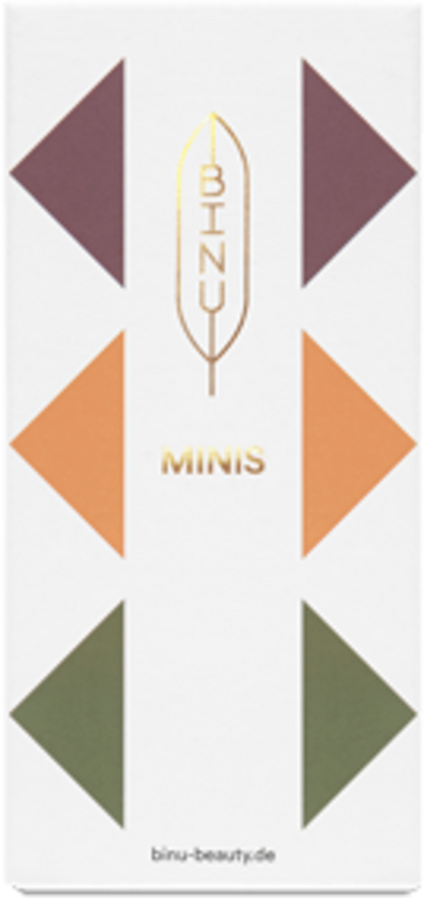 Set di 3 mini saponette viso BINU con bamboo, carbone e calendula, formato viaggio eco-friendly