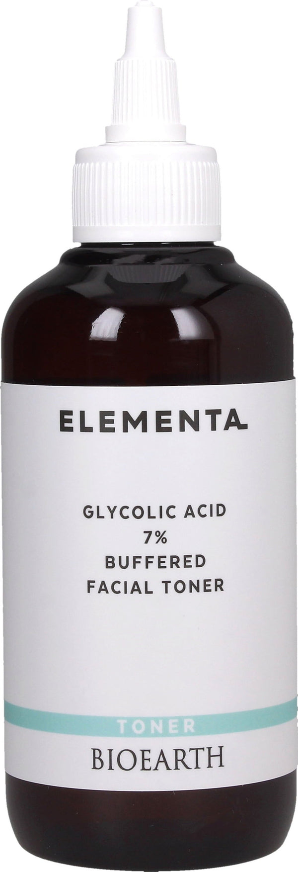 Tonico Viso Bioearth Elementa Acido Glicolico 7% per pelle luminosa e rigenerata, formula bio e vegan. VeroBelloBio.