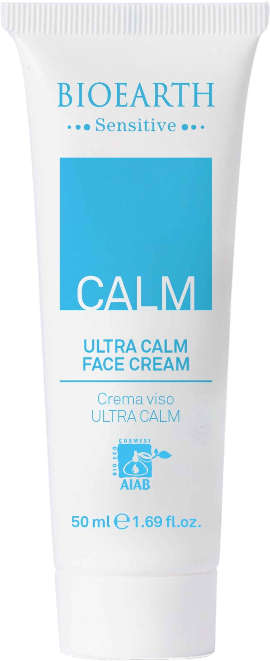 Bioearth Sensitive Calm Crema Viso Ultra Calm 50ml, crema lenitiva biologica per pelli sensibili con aloe vera e zanthoxylum. Aiuta a ridurre irritazioni e tensione cutanea.