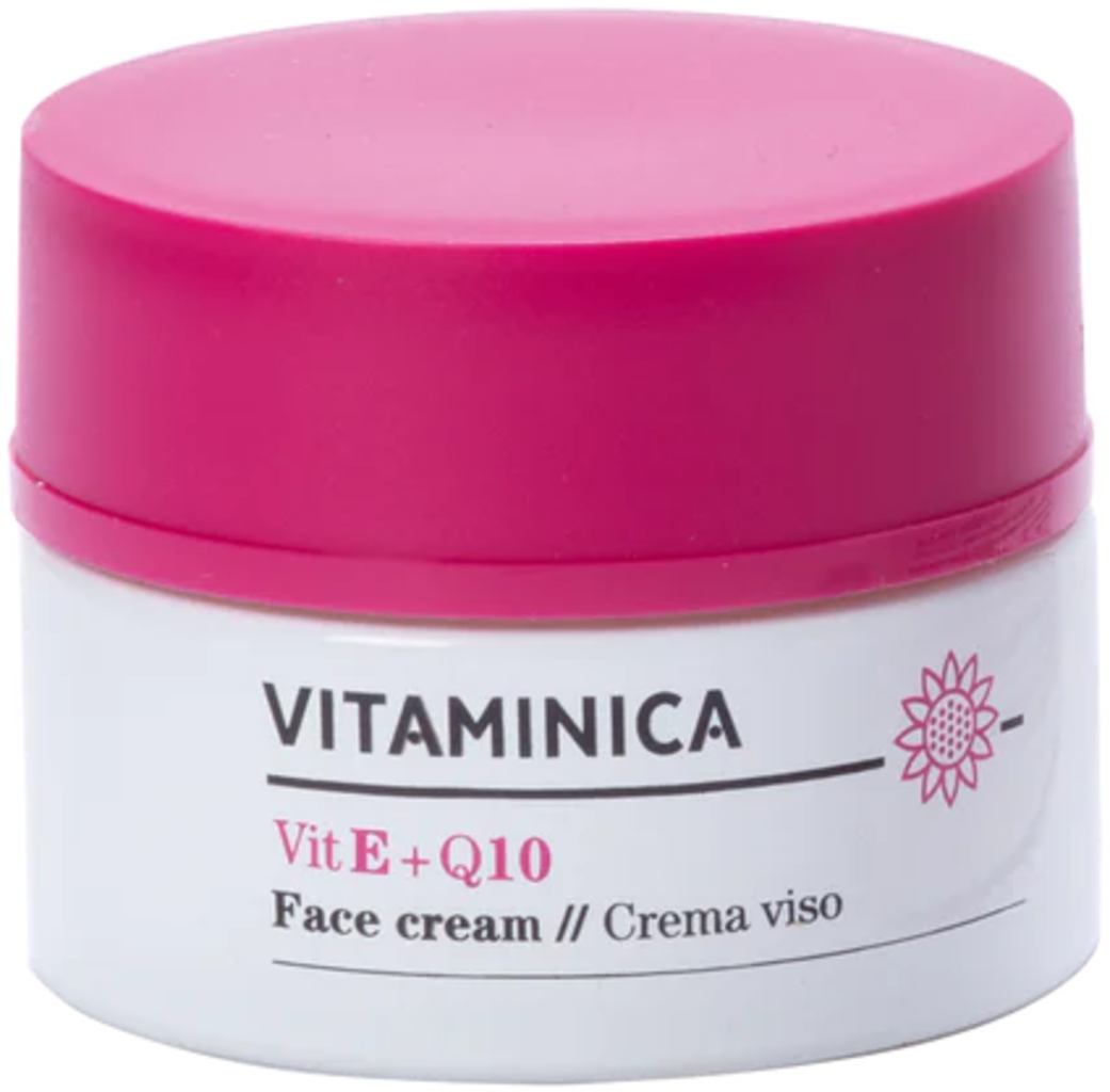 Bioearth VITAMINICA Crema Viso con Vitamina E e Coenzima Q10 per pelli normali, secche e mature. Idratante e antiossidante per una bellezza radiosa e autentica.