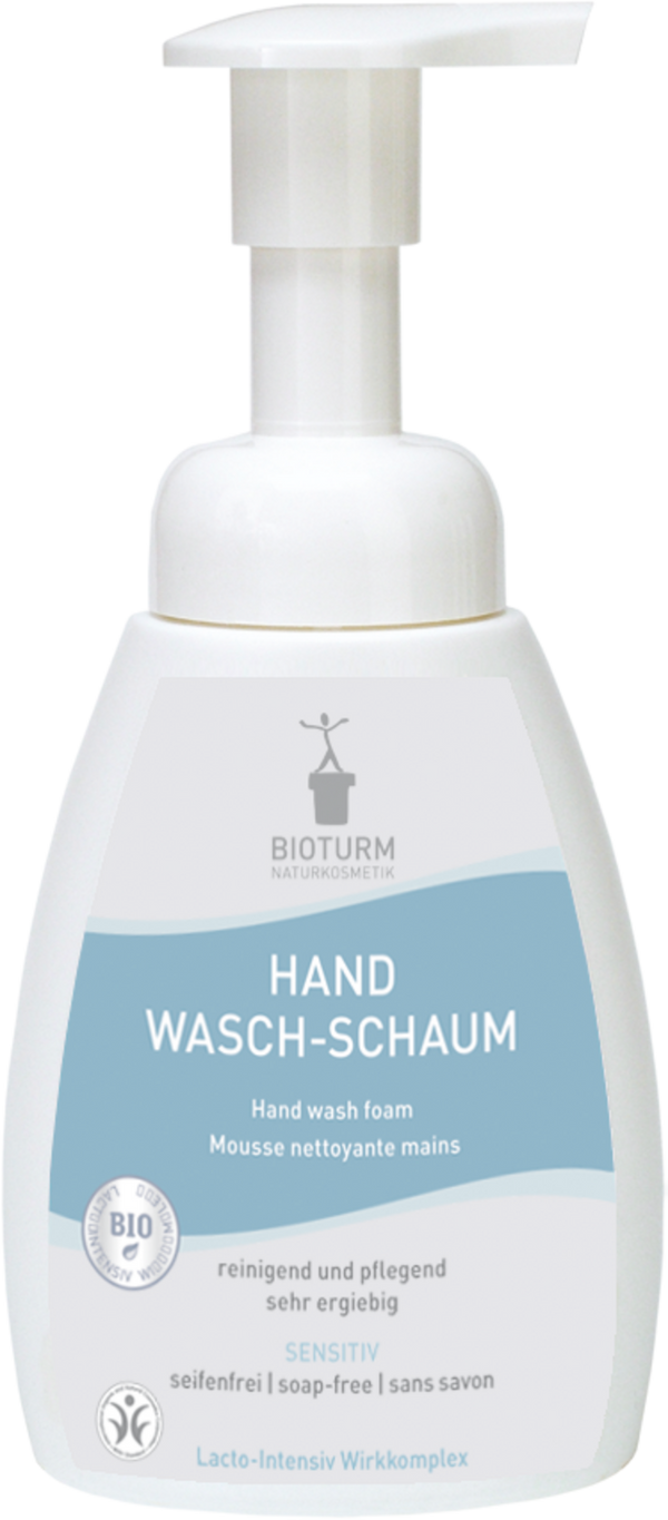 Bioturm Schiuma Lavamani Nr.11, 250 ml - Detergente delicato biologico per mani morbide e idratate con complesso Lacot e note agrumate. Formato schiuma con dosatore.