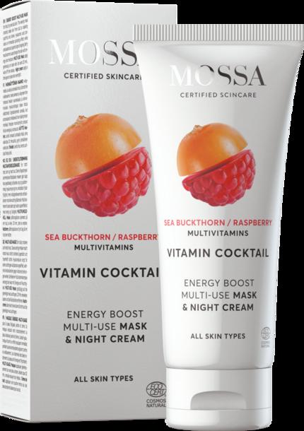 Mossa Vitamin Cocktail Maschera Notte e Crema Viso Energizzante con Olivello Spinoso e Acido Ialuronico