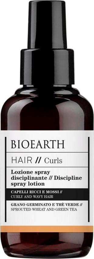 bioearth Lozione Spray Disciplinante 100 ml per capelli ricci e crespi, vegan e nickel tested - VeroBelloBio