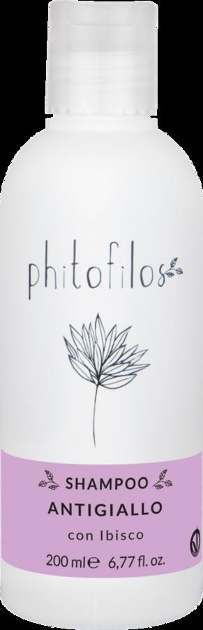 Shampoo Anti-Giallo Phitofilos per capelli grigi e decolorati, 200 ml - VeroBelloBio