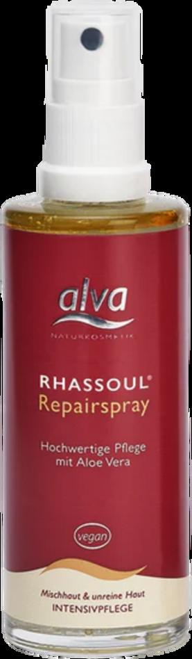 Alva Rhassoul Spray Riparatore 75ml per pelle impura con Tea Tree e Manuka. Cura viso biologica e vegana per combattere brufoli e idratare in profondità.