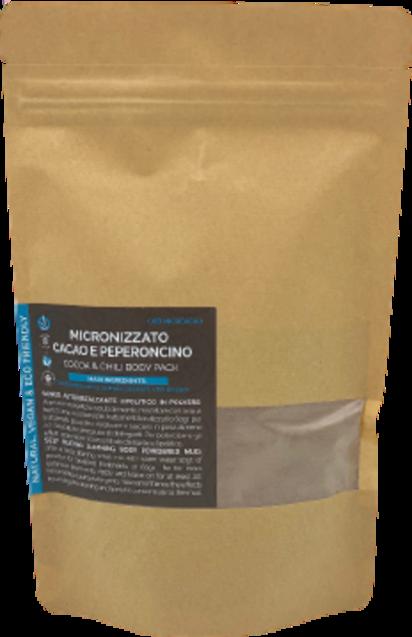 Impacco Corpo Naturale BeWell Green al Cacao e Peperoncino per una pelle elastica e tonica, con certificazioni AIAB e Vegan OK. Bellezza Reale.