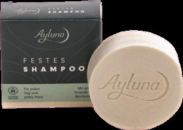 Ayluna Shampoo Solido Argilla Verde Tè Verde Bio per capelli leggeri e luminosi, prodotto da Ayluna