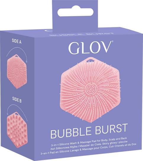 GLOV Bubble Burst 3in1 cuscinetto in silicone per massaggio e lavaggio corpo, cuoio capelluto e schiena - Bellezza consapevole