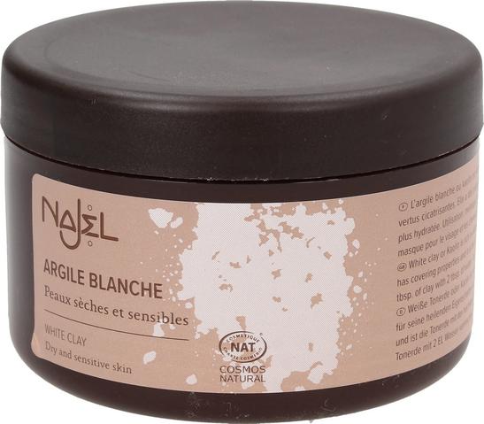 Najel Argilla Bianca purificante per viso e corpo, detox naturale per pelle sensibile e secca, certificata ECOCERT VeroBelloBio