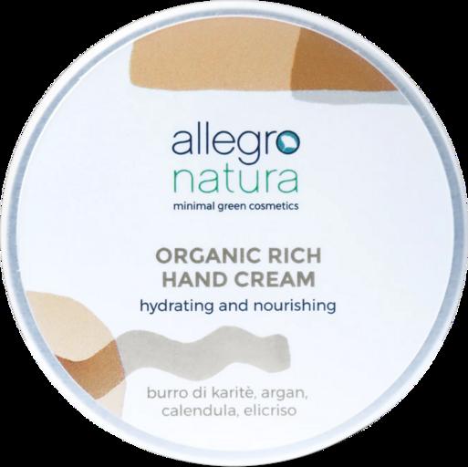 Crema mani ricca Allegro Natura con Olio di Argan e Burro di Karité per idratazione profonda e pelle secca