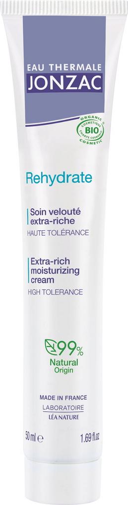 Crema idratante viso extra-ricca Eau Thermale JONZAC REhydrate per pelli secche e sensibili. Scopri la bellezza consapevole con VeroBelloBio.