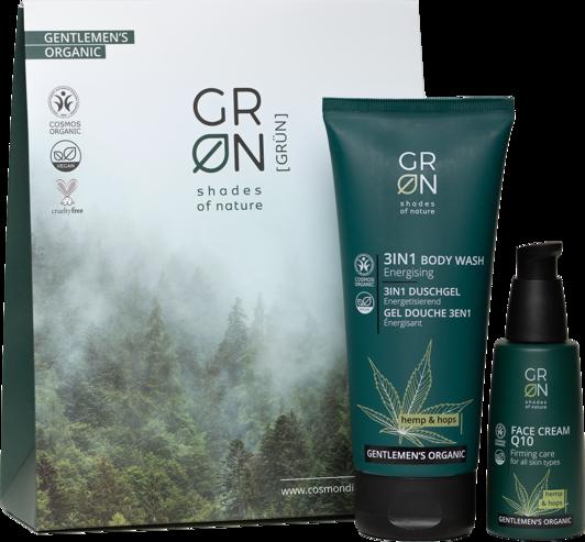 GRN [GREEN] Gift Set Shades of Nature Duo For Men – routine bio per viso e corpo