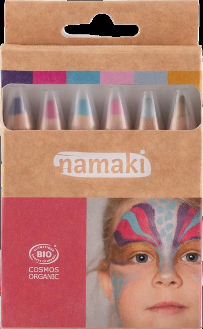 Set matite trucco biologico bambini Namaki Magical Worlds VeroBelloBio - divertimento creativo e consapevole