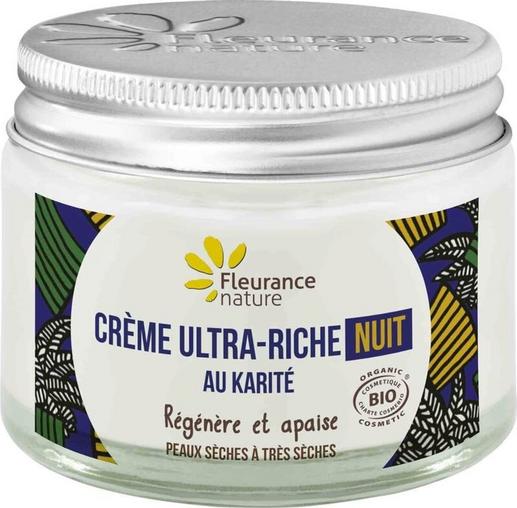Fleurance Nature Crema Notte Burro Karité Bio per pelli secche, VeroBelloBio