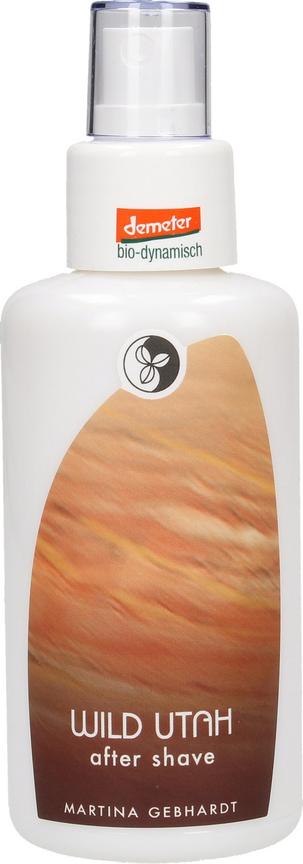 Martina Gebhardt Wild Utah After Shave biologico per uomo 100 ml - Lenitivo e idratante per pelle sensibile post-rasatura
