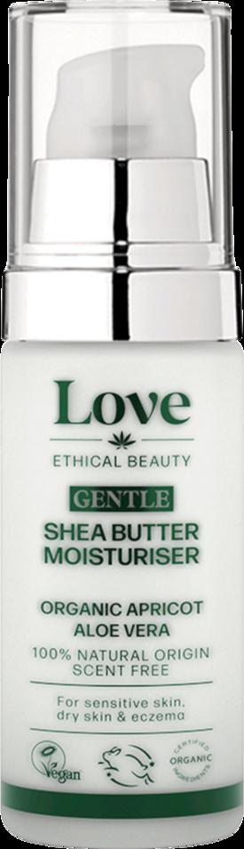 Love Ethical Beauty Crema Viso Idratante Burro di Karité Bio per Pelli Sensibili e Secche 30g VeroBelloBio