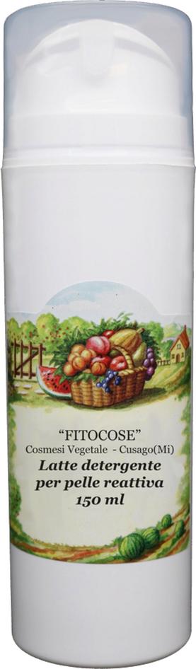 Latte Detergente Fitocose per Pelle Reattiva. Detergente biologico e naturale per una bellezza consapevole e senza filtri. Ideale per pelli sensibili e irritate.