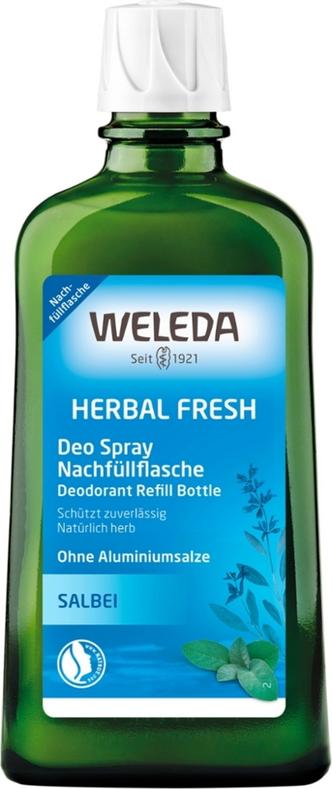 Weleda Deodorante Salvia Ricarica 200ml per freschezza naturale e pelle sensibile. Formula vegan senza alluminio.