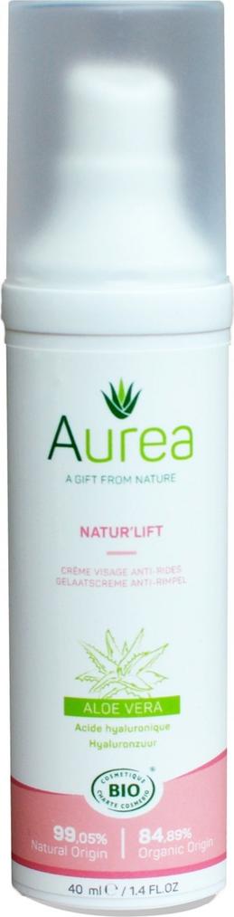 Crema viso biologica Aurea Natur'Lift con acido ialuronico per idratazione profonda e pelle radiosa