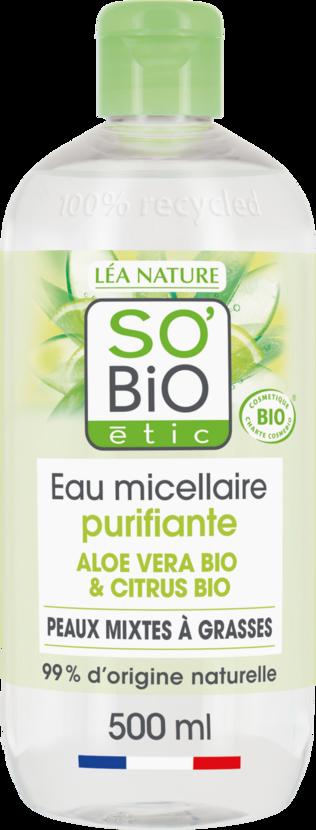 Acqua Micellare Bio Hydra Aloe Vera LÉA NATURE SO BiO étic per pelle purificata e fresca